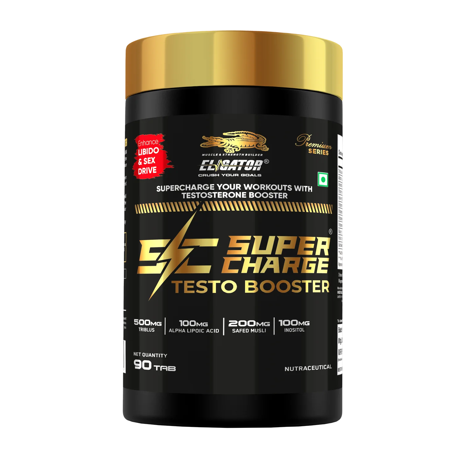 Eligator Super Charge Testo Booster - 90 Tablets (30 Servings)